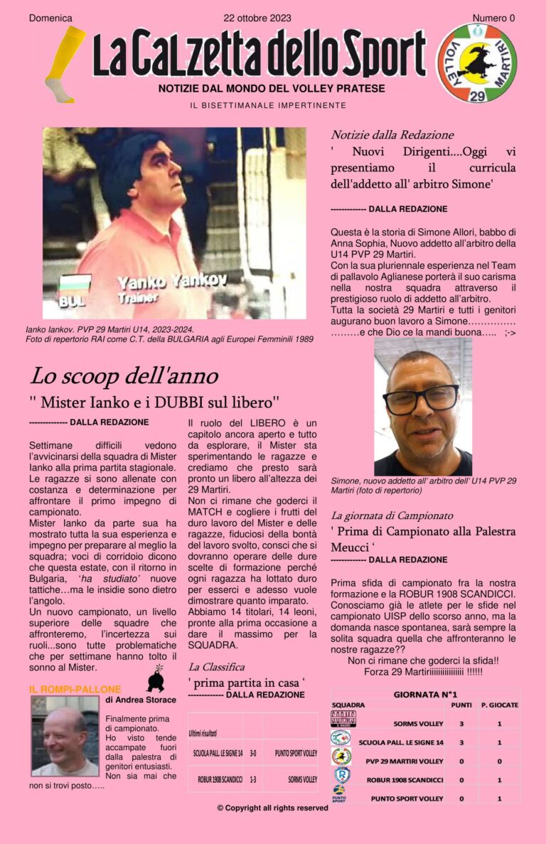 Gare Pallavolo 3° Settimana Ottobre 2023