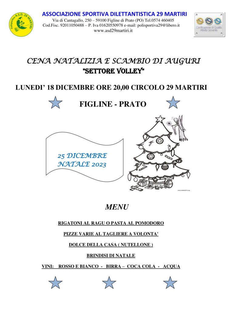 CENA NATALIZIA 2023