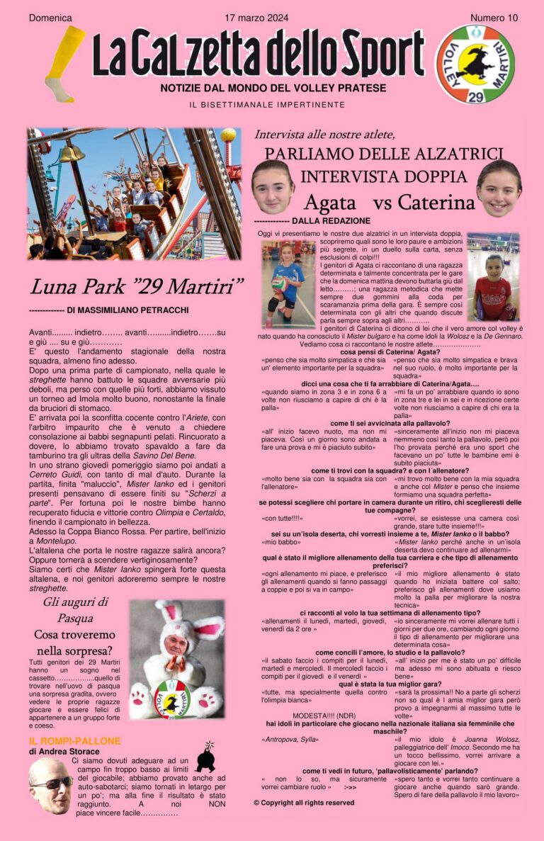 Pallavolo gare dal 4 al 15 marzo